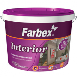 Краска интерьерная Farbex Interior белая 14кг