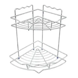 Фото двухъярусная полка в ванну lemax угловая хром (eba-435)