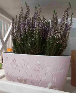 Фото горшок для цветов alyaplastik butterfly balcony 3d розовый 4,1л (10313)