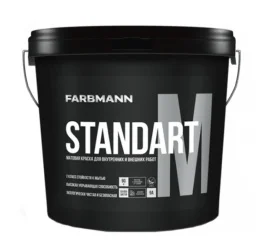 Краска фасадная акриловая Farbmann Standart M глубоко-матовая база А 4,5л