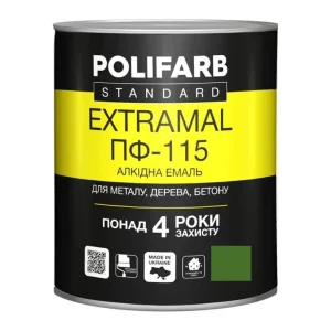 Емаль Polifarb ExtraMal ПФ-115 зелена 2,8кг