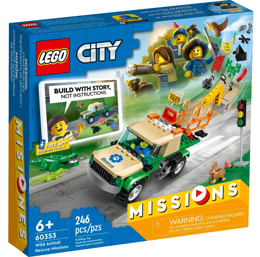 Конструктор Lego City Missions Місії порятунку диких тварин 246 деталей (60353)