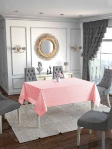 Фото скатерть jackline flower pink 9951-1 160х220см (tb_14003376)