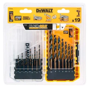 Набір свердел по металу DeWALT Black&Gold HSS-G 19шт (DT70728)