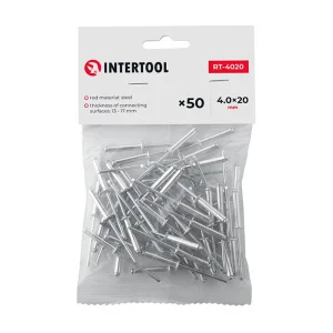 Заклепка алюмінієва Intertool 4х20мм 50шт (RT-4020)