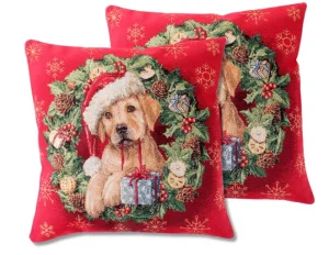 Фото наволочка новогодняя lefard home textile dog style с люрексом 45х45 см (716-126)
