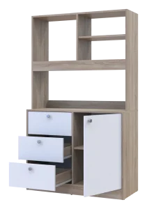 Фото мини-кухня doros лея дуб сонома/белый 100х43х171см (81359335)