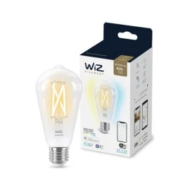 Фото лампа wiz smart e27 7w 60w 806lm st64 2700-6500k филаментная wi-fi (929003018601)