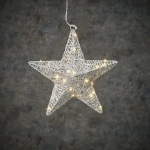 Зірка декоративна Luca срібна d 30см 30LED (8718861683097)