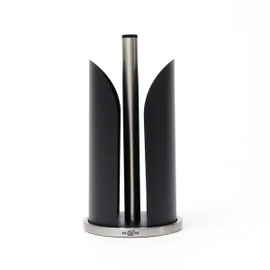 Фото держатель для бумажных полотенец mvm kp-23 черный 15x30см (kp-23 ss/black)
