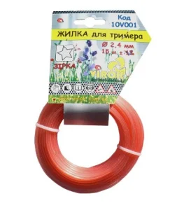 Леска для триммера VIROK звезда 2,4мм/15м (10V001)