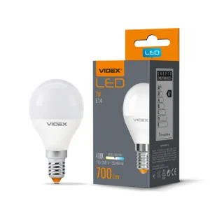 Лампа VIDEX G45e 7W E14 4100K (VL-G45e-07144)