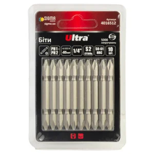 Набір біт Ultra PH1-PH2x65мм 10шт (4016512)