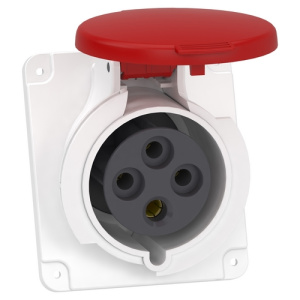 Розетка силова Schneider PratiKa 3Р+PЕ 32А 380В IP44 (PKF32F434)