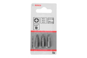 Набір біт Bosch Extra Hard PZ1/2/3 25мм 3шт (2607001753)