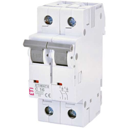 Автоматический выключатель ETI 2p C 16А 6kA (2143516)