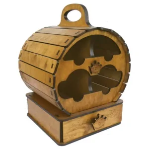 Міні-бар Slipo Бочка зі стопками 37x25,5x21,5см (B-017)