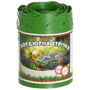 Бордюрна стрічка Альта-Профиль 9м x 15см x 0,65 мм салатова з перфорацією