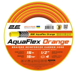 Шланг садовый 2Е AquaFlex Orange 1/2“ 20м (2E-GHE12OE20)