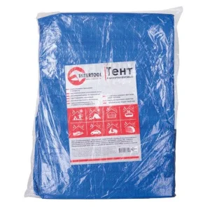Тент Intertool синій 65г/м2 6х8м (AB-0608)