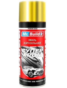 Эмаль аэрозольная Mr.Build № 21 хром золото 400мл