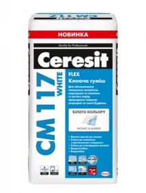 Клеевая смесь для плитки Ceresit CM117 white 25кг