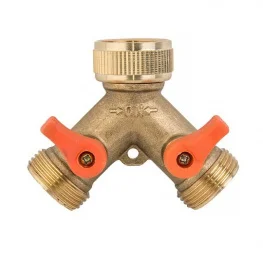 Тройник с двумя кранами Bradas BRASS 3/4" (BR-2234)