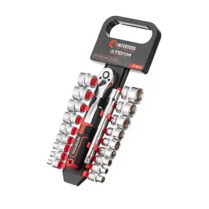 Набір головок торцевих з подовжувачем Intertool 3/8" 6-24мм 20шт (ET-8015)