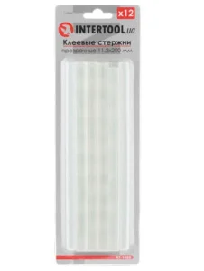 Стрижні клейові Intertool прозорі 11,2х200мм 12шт (RT-1020)