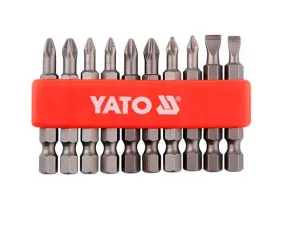 Набір біт YATO SL5 SL6 PH1/1 PH2/2 PZ1/1 PZ2/2 50мм 10шт (YT-0483)