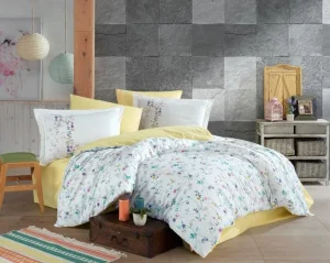 Комплект постільної білизни HOBBY Poplin Orient жовтий 200x220см євро (54223_2,0)