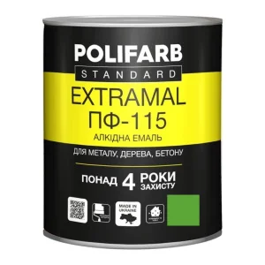 Емаль Polifarb ExtraMal ПФ-115 світло-зелена 2,7кг