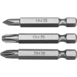 Набір біт YATO Phillips PH1 PH2 PH3x50мм HEX 1/4" AISI S2 3шт (YT-77879)