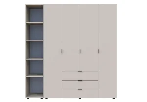 Розпашна шафа для одягу Doros Гелар кашемір з етажеркою 193,2х49,5х203,4см (80737647)