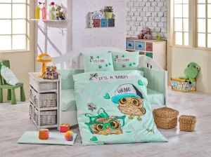 Комплект постільної білизни дитячий HOBBY Cool Baby м'ятний 100x150см (29375)