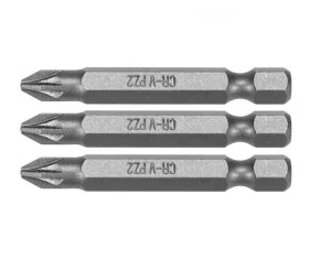 Біта викруткова STHOR Pozidriv PZ2x50мм 3шт (65476)