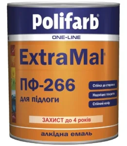 Емаль для підлоги Polifarb ExtraMall ПФ-266 жовто-коричнева 2,7кг