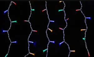 Фото гирлянда наружная delux icicle 108led ip44 en мультицветная 2x1м (90012949)