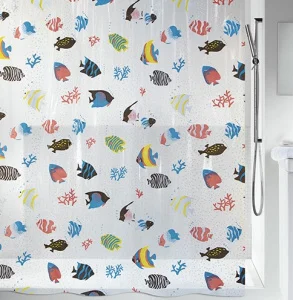 Шторка для ванної Spirella Fish Pvc багатокольорова 180x200см (10.21960)