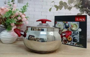 Каструля O.M.S. 18x11см 2,6л з кришкою (OMS 2032-18-2,6л-Red)