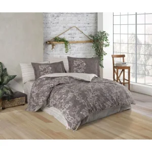 Комплект постільної білизни Hobby Poplin Dream коричневий 200x220см євро (76294_2,0)