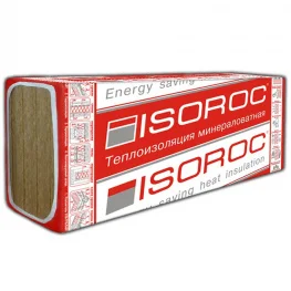 Утеплитель ИЗОВЕНТ Isoroc СЛ 75 кг/куб.м. 1000x500x100 2,0 м.кв 75 кг/м3