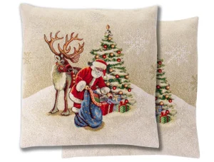 Наволочка новорічна Lefard Home Textile Village з люрексом 45x45см (732-247)