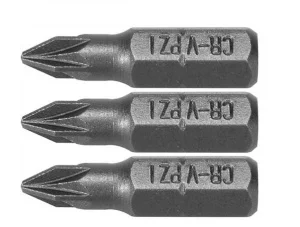 Біта викруткова STHOR Pozidriv PZ1x25мм 3шт (65470)
