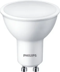 Фото светодиодная лампа philips essledspot 5w 500lm gu10 840 120d nd rca (90019639)