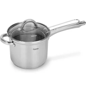 Ківш Fissman Fedele зі вставкою-пароваркою та скляною кришкою 18x15см 3,57л (5375)
