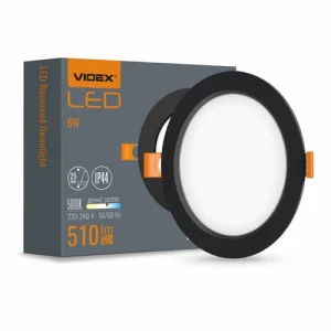Фото светильник videx back встраиваемый круглый 6w 5000k black (vl-dlbr-065b)