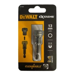 Головка торцева DeWALT EXTREME Impact 1/4"х13 мм, шестигранна 75мм (DT7467)