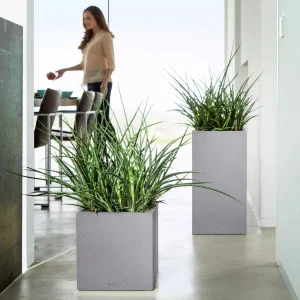 Вазон Lechuza Canto Stone High 30 світло-бежевий 30x30x56см 12л (13601)