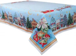 Фото новогодняя скатерть lefard home textile comet с люрексом 140х180см (716-011)